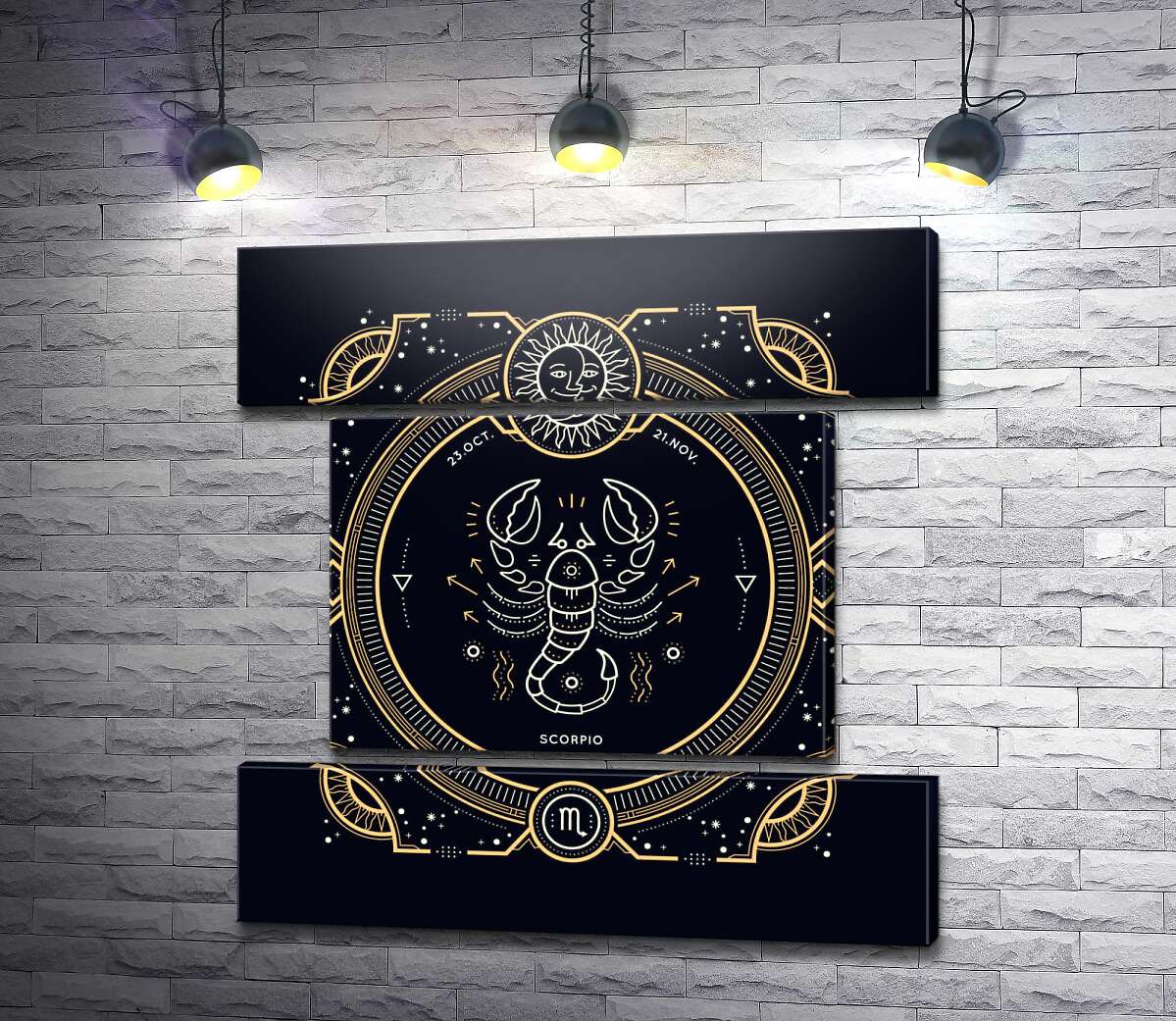 модульна картина Знак зодіаку: Скорпіон (Модуль №18)