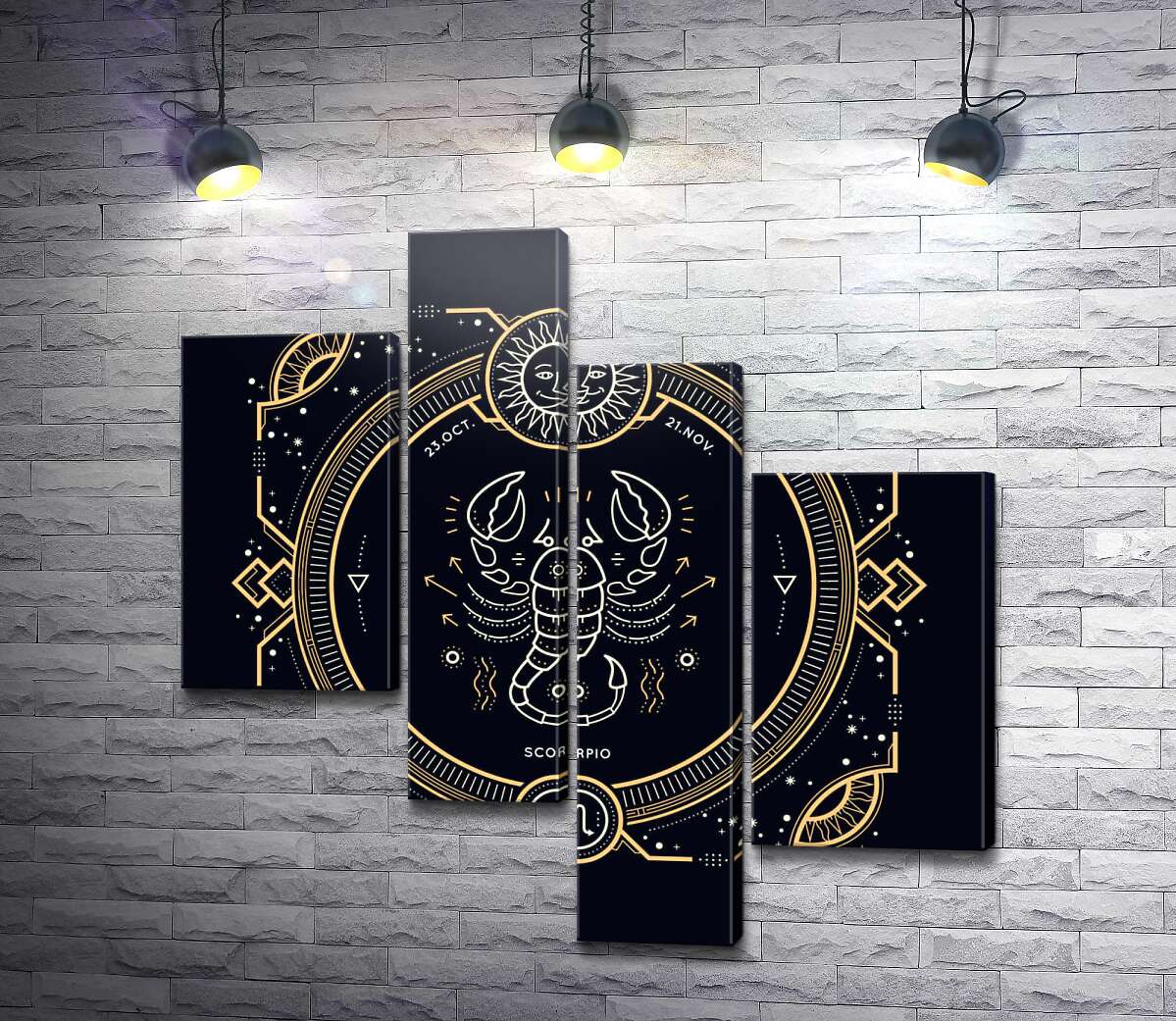модульна картина Знак зодіаку: Скорпіон (Модуль №21)