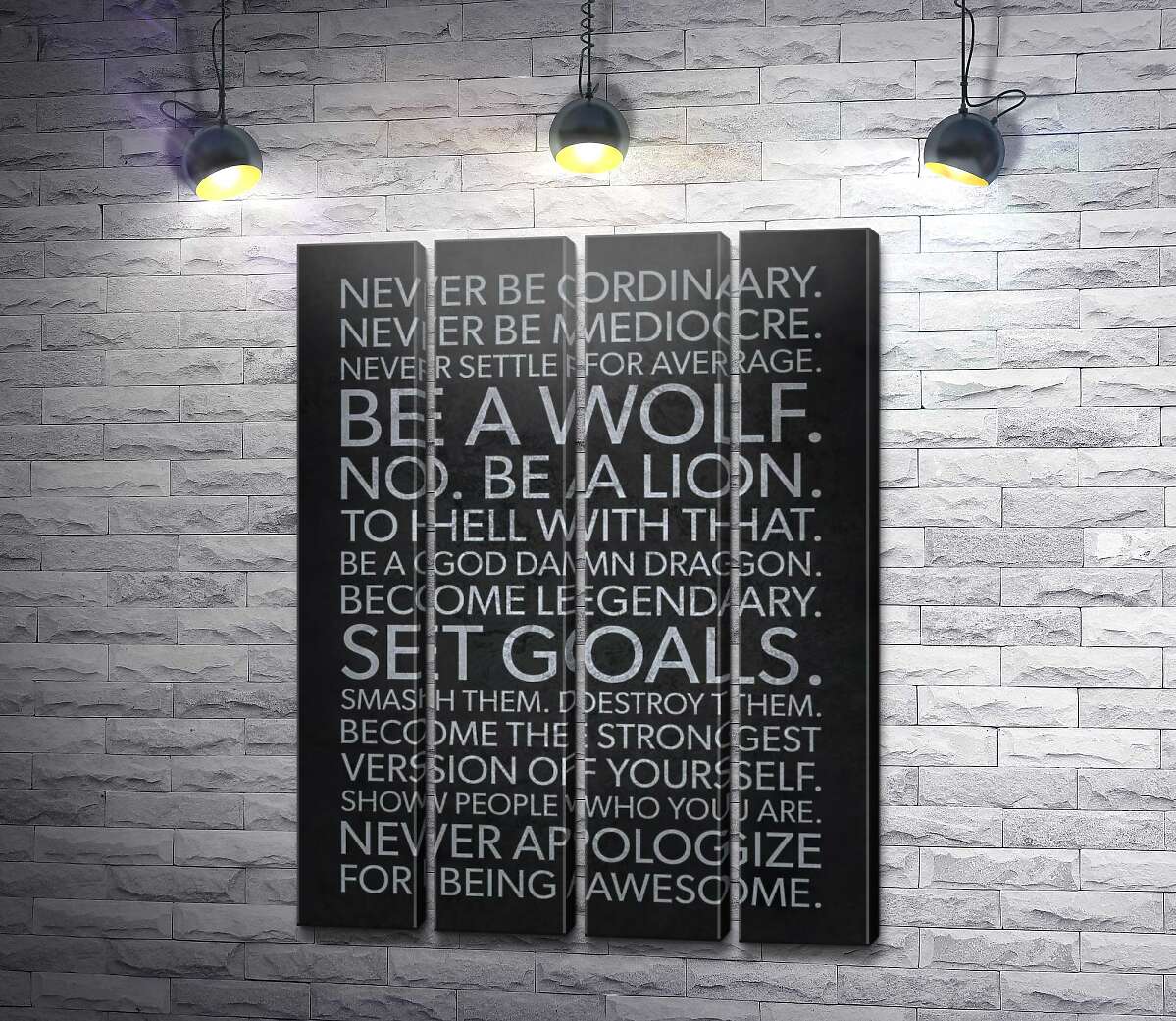 модульная картина Мотивационный плакат: Set Goals (Модуль №24)