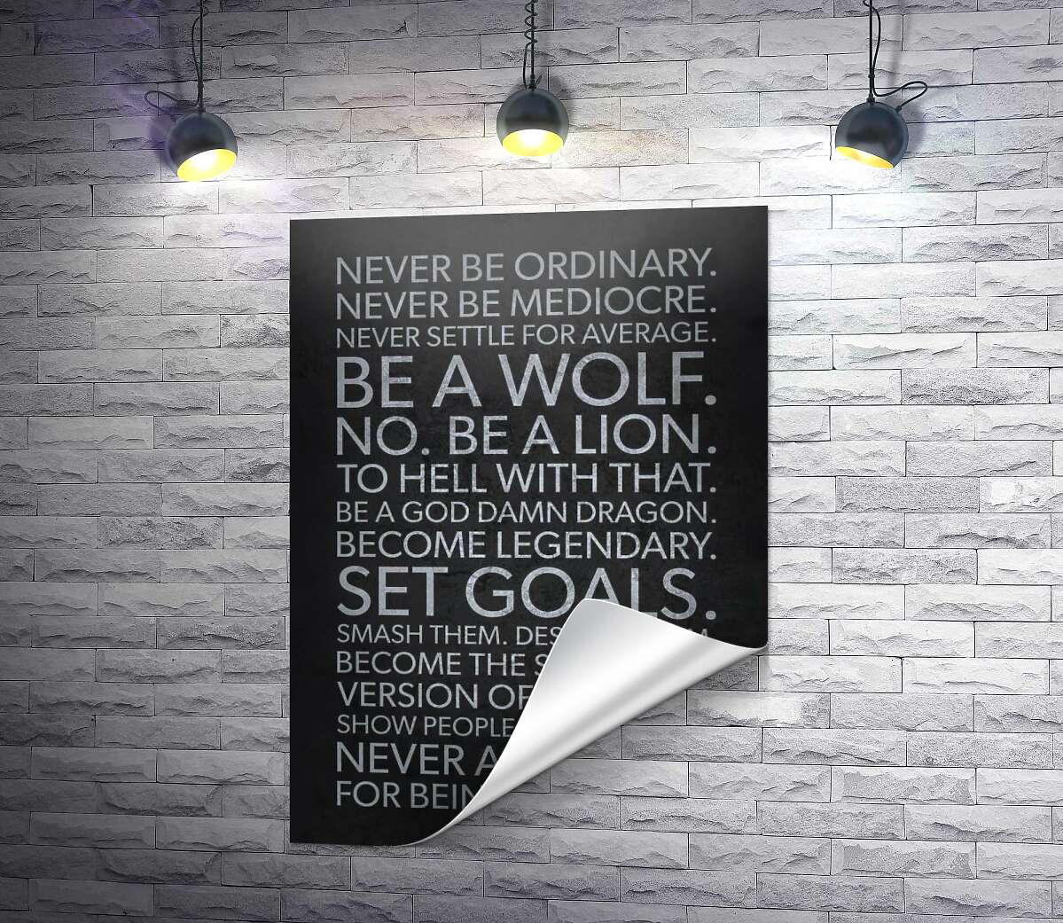 друк Мотиваційний плакат: Set Goals