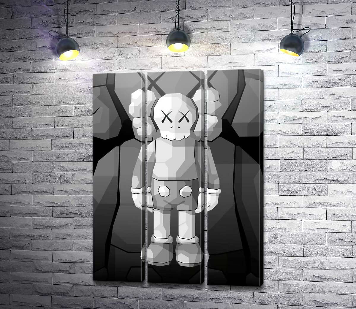 модульная картина Арт фигурка Kaws Companion (Модуль №2)