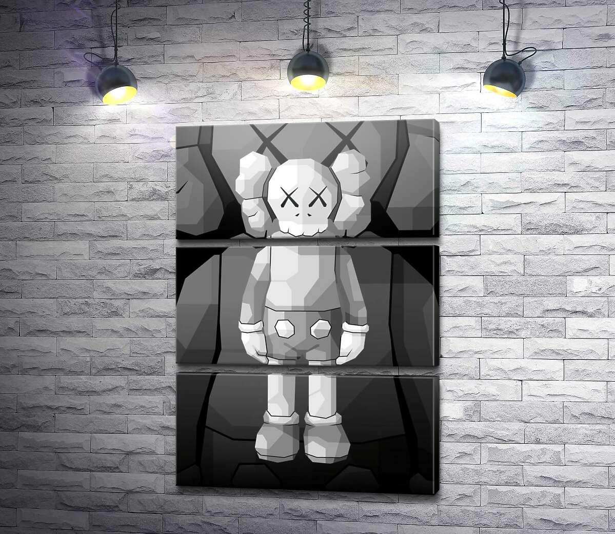 модульна картина Арт фігурка Kaws Companion (Модуль №15)