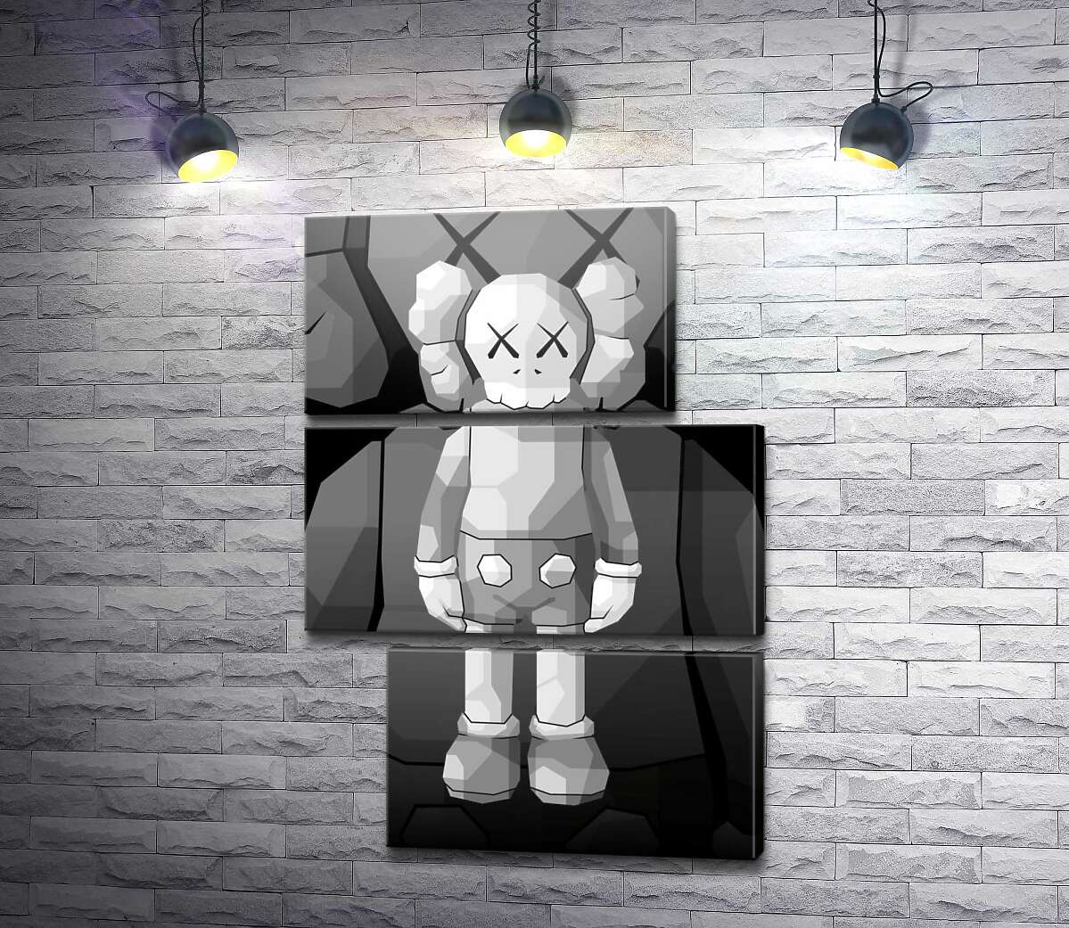 модульна картина Арт фігурка Kaws Companion (Модуль №16)