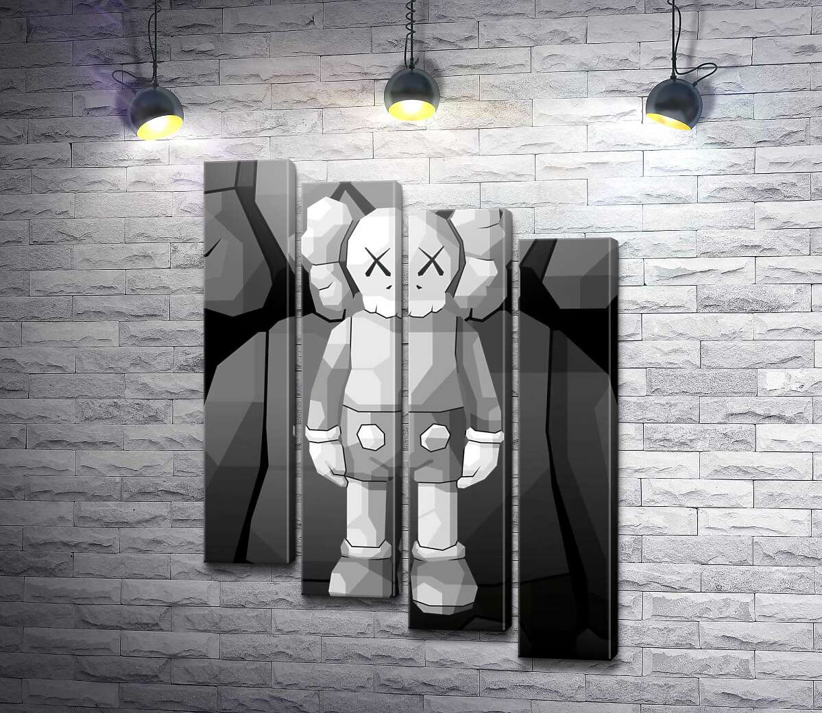 модульная картина Арт фигурка Kaws Companion (Модуль №19)