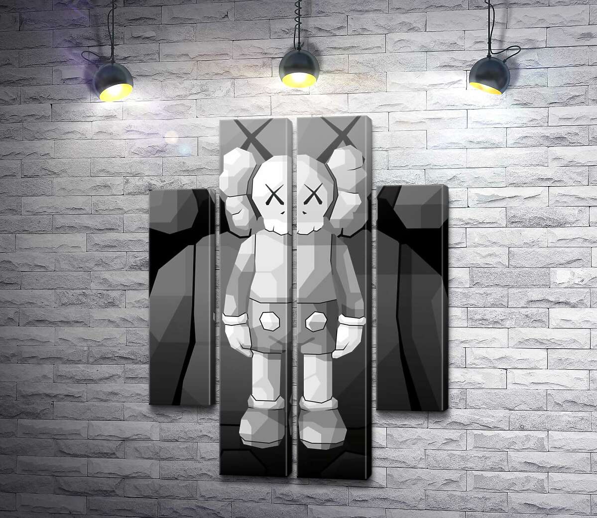 модульна картина Арт фігурка Kaws Companion (Модуль №20)