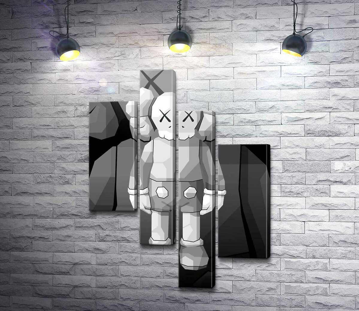модульна картина Арт фігурка Kaws Companion (Модуль №21)