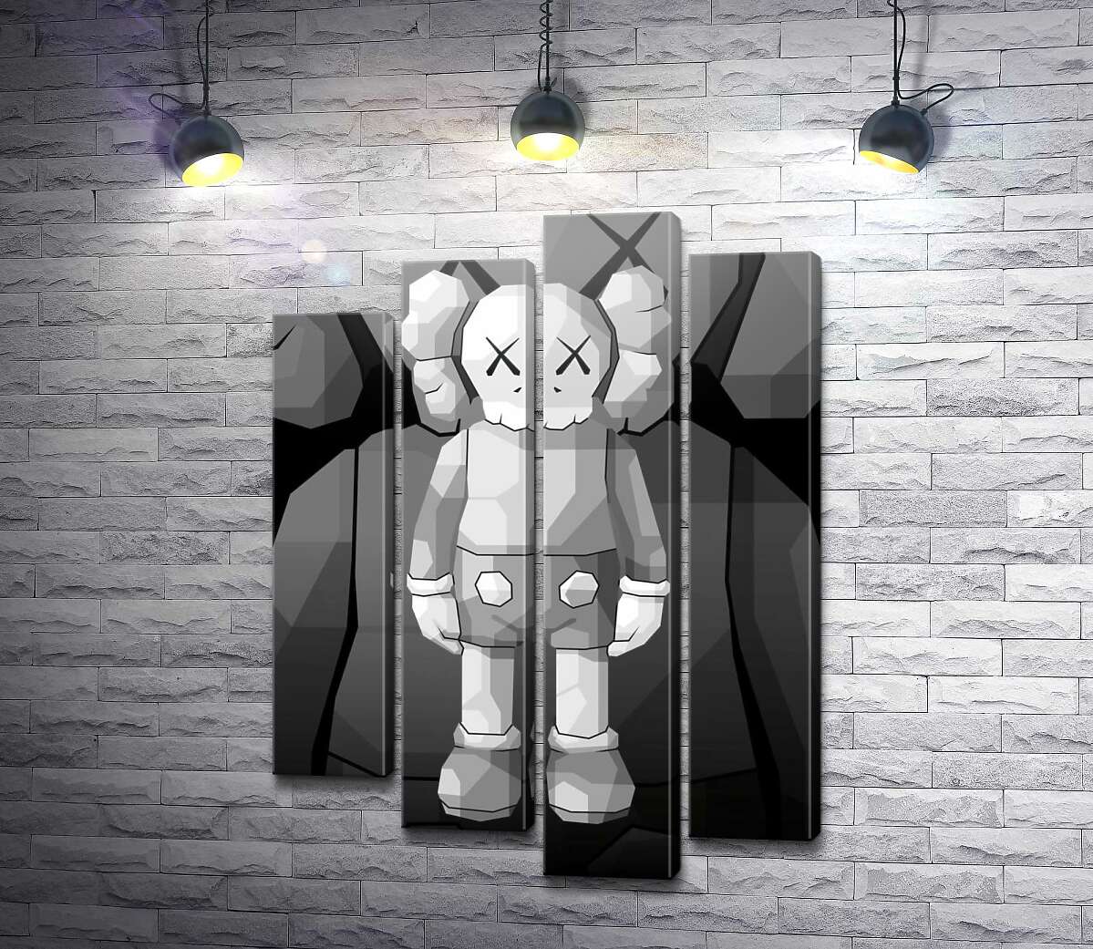 модульна картина Арт фігурка Kaws Companion (Модуль №3)