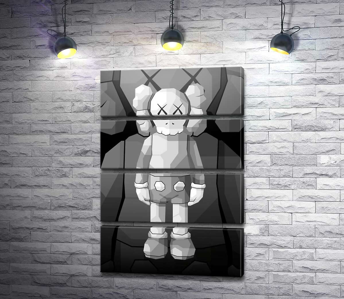 модульная картина Арт фигурка Kaws Companion (Модуль №22)