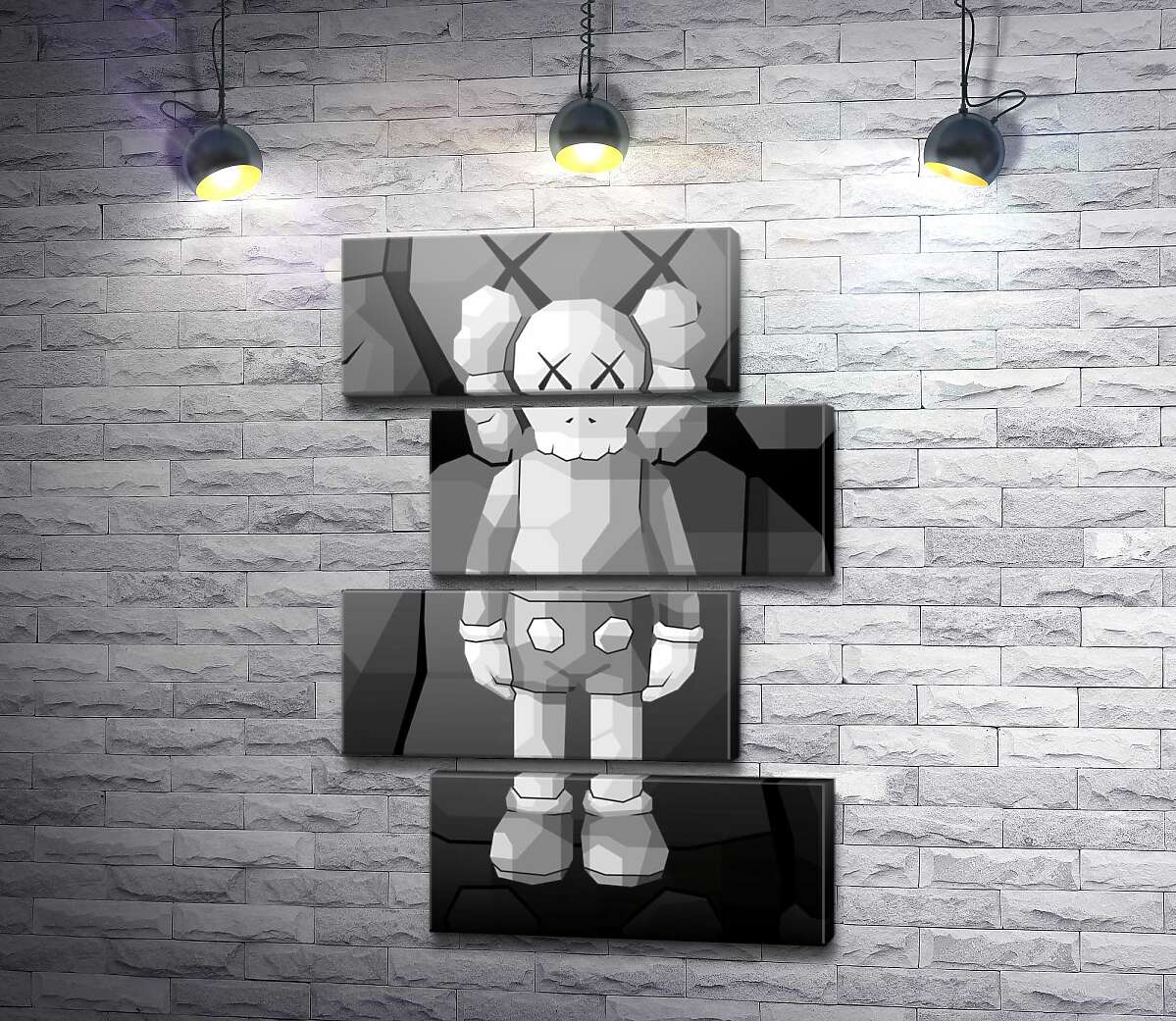 модульная картина Арт фигурка Kaws Companion (Модуль №23)