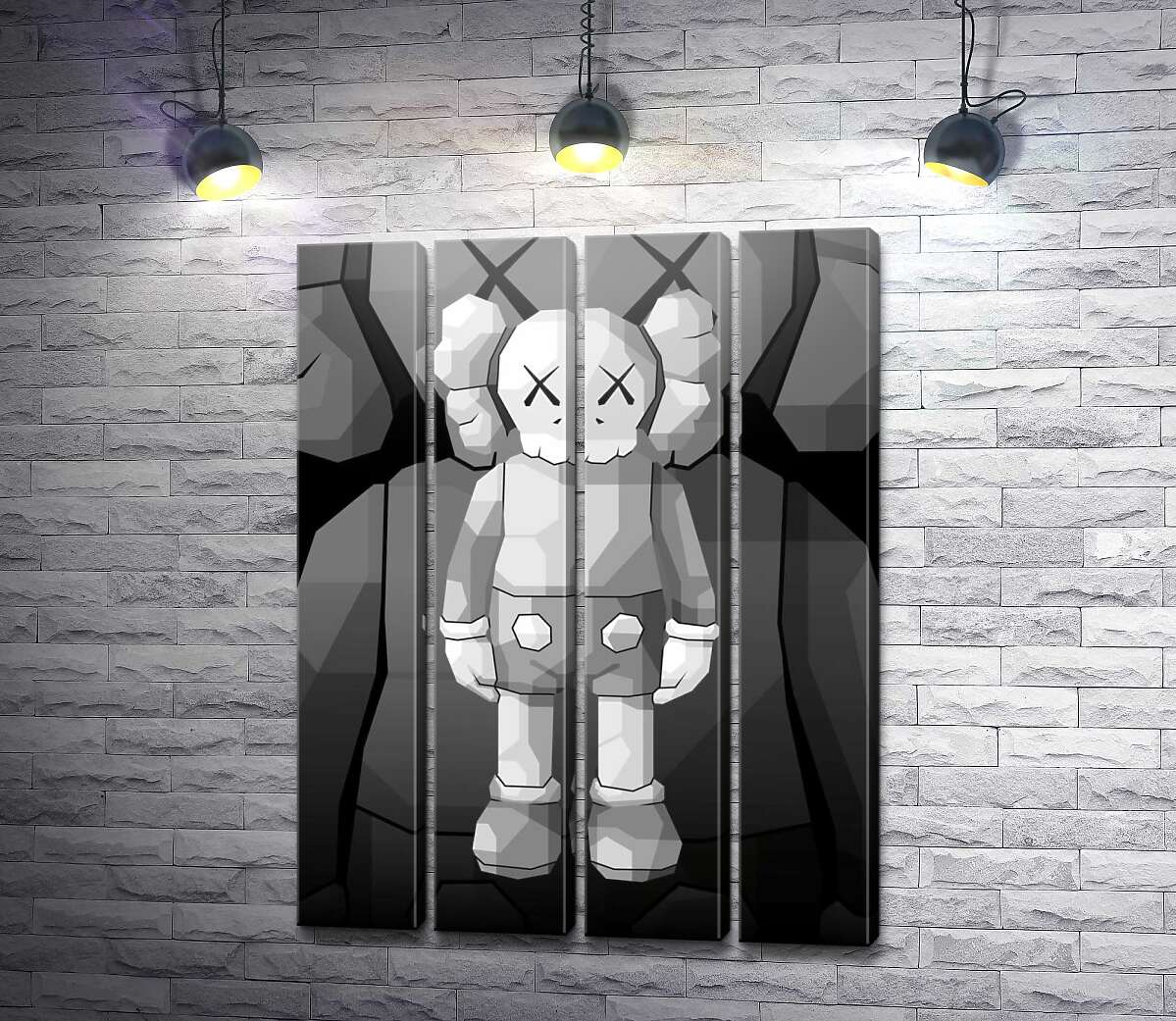 модульна картина Арт фігурка Kaws Companion (Модуль №24)