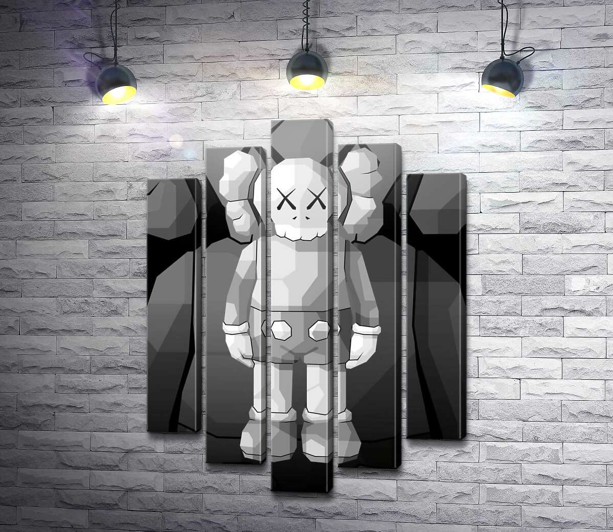 модульная картина Арт фигурка Kaws Companion (Модуль №4)