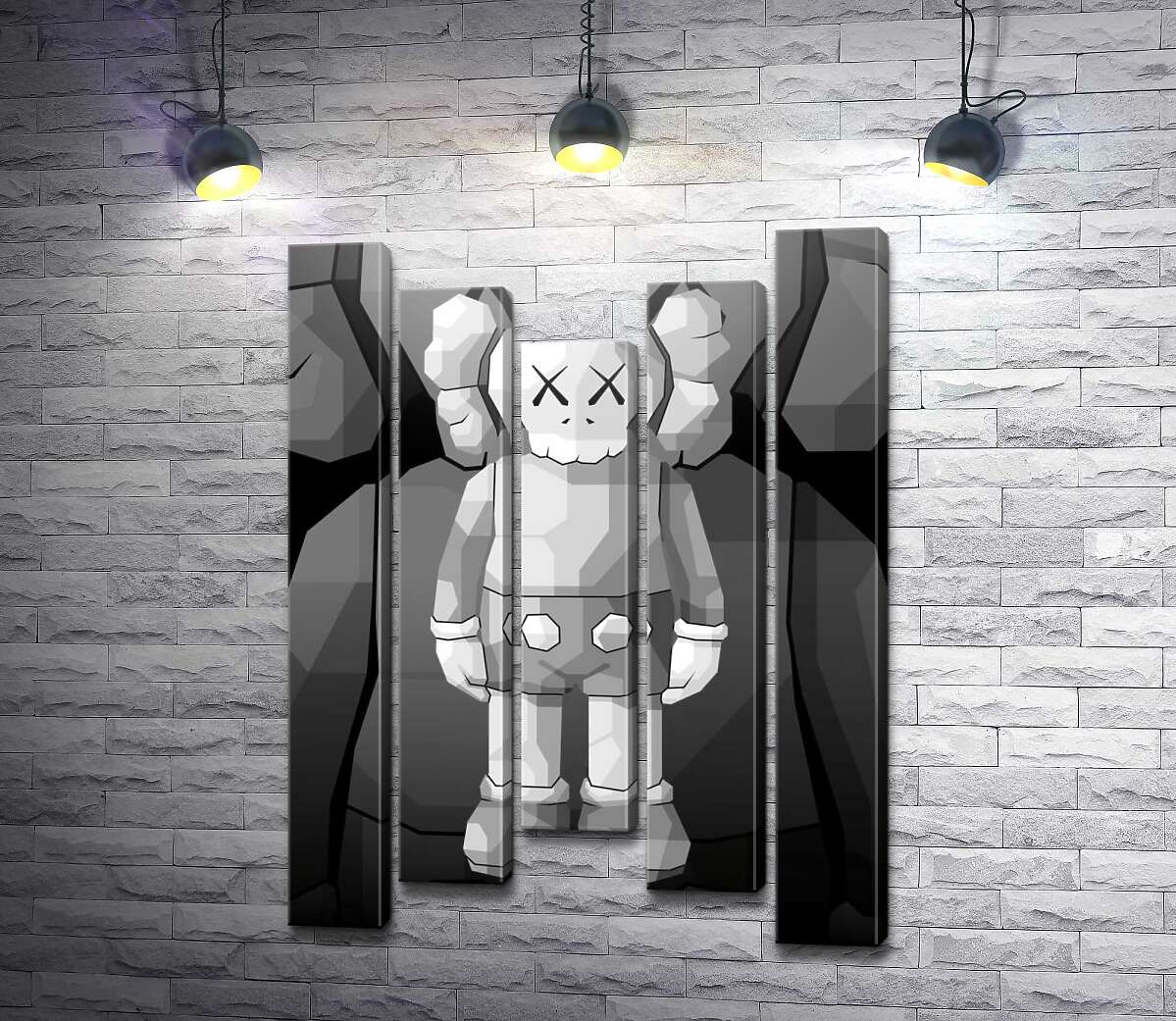 модульная картина Арт фигурка Kaws Companion (Модуль №27)