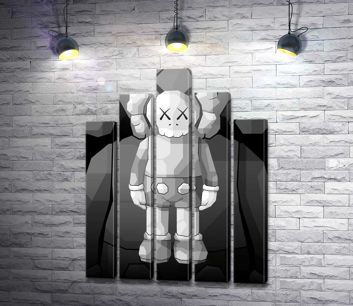 модульная картина Арт фигурка Kaws Companion (Модуль №29)