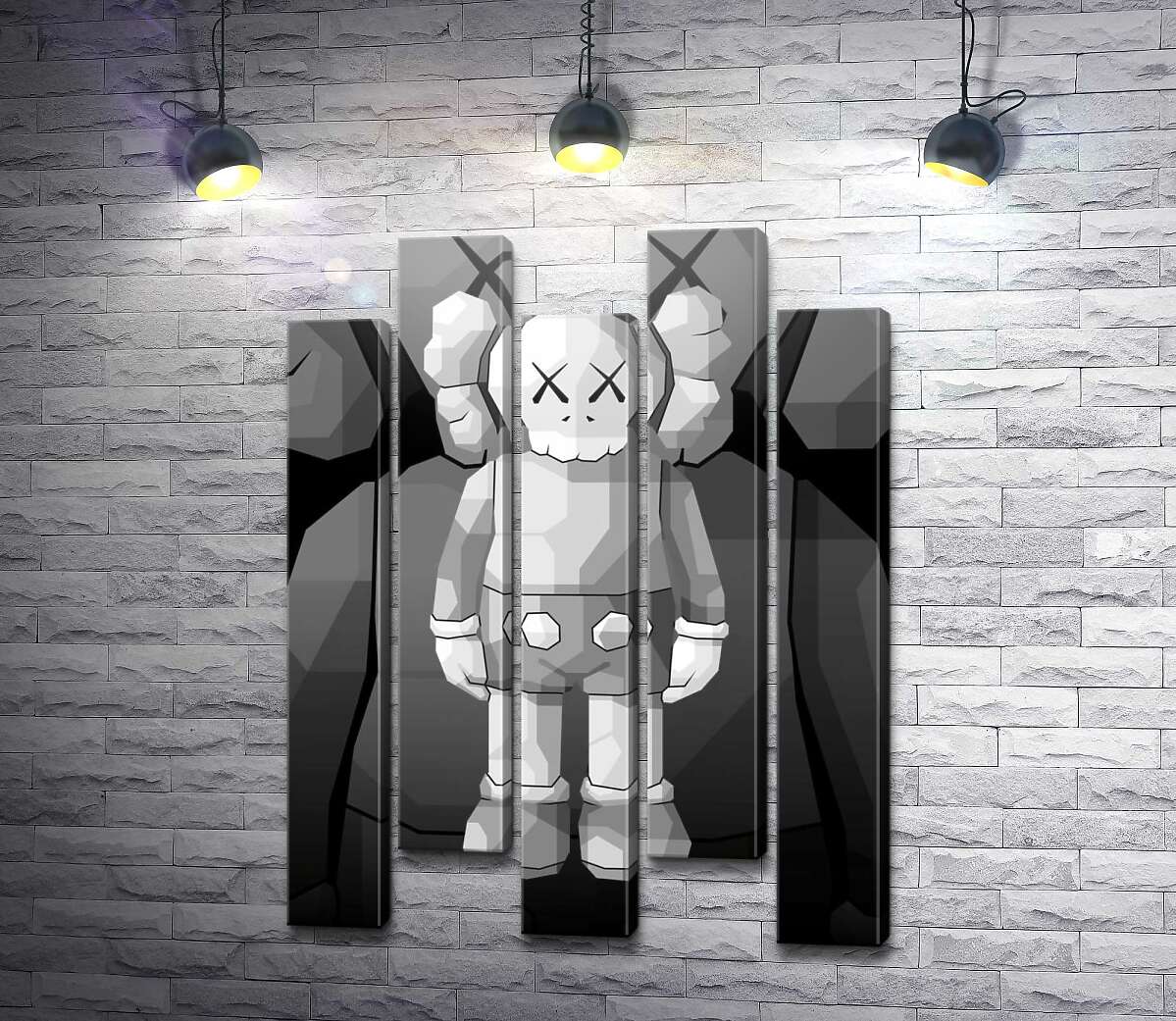 модульна картина Арт фігурка Kaws Companion (Модуль №30)