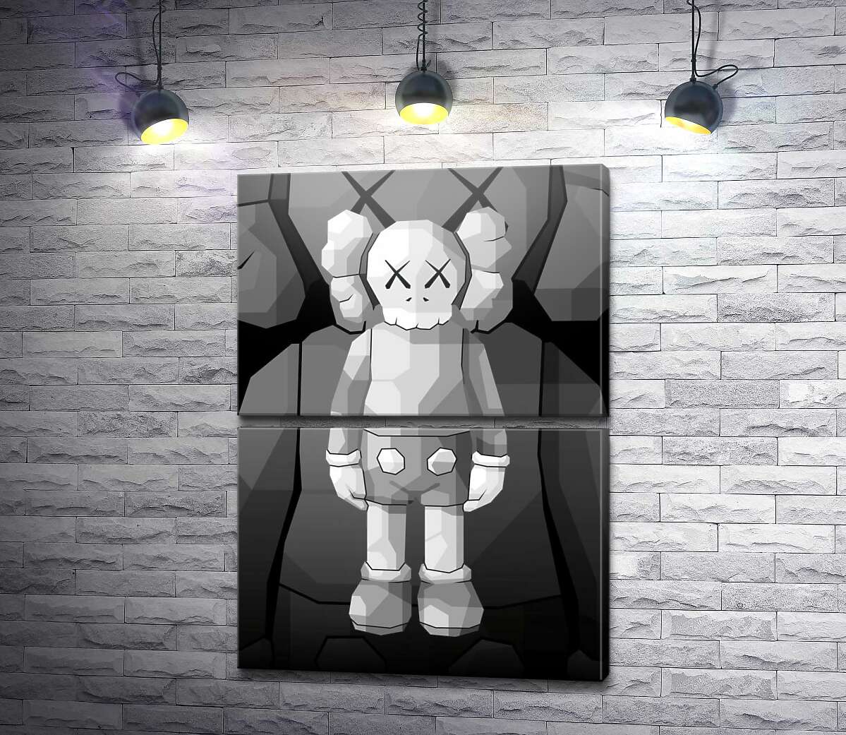 модульная картина Арт фигурка Kaws Companion (Модуль №7)