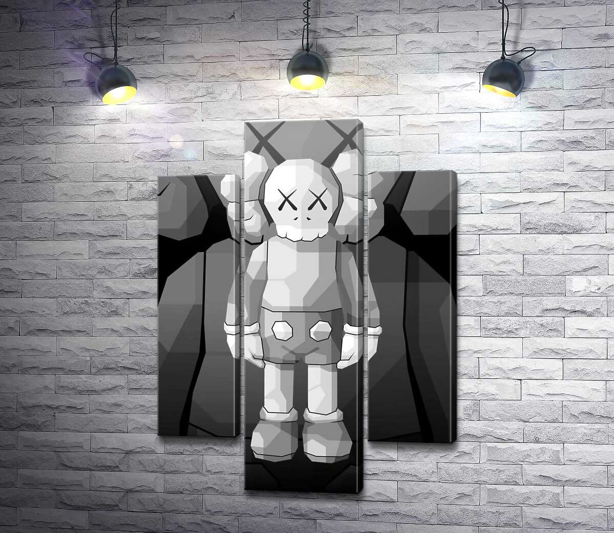 модульная картина Арт фигурка Kaws Companion (Модуль №10)