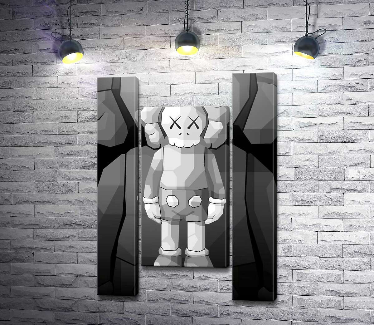 модульная картина Арт фигурка Kaws Companion (Модуль №11)