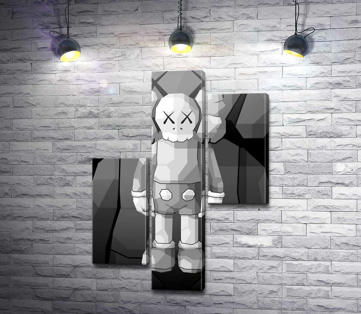 модульная картина Арт фигурка Kaws Companion (Модуль №12)