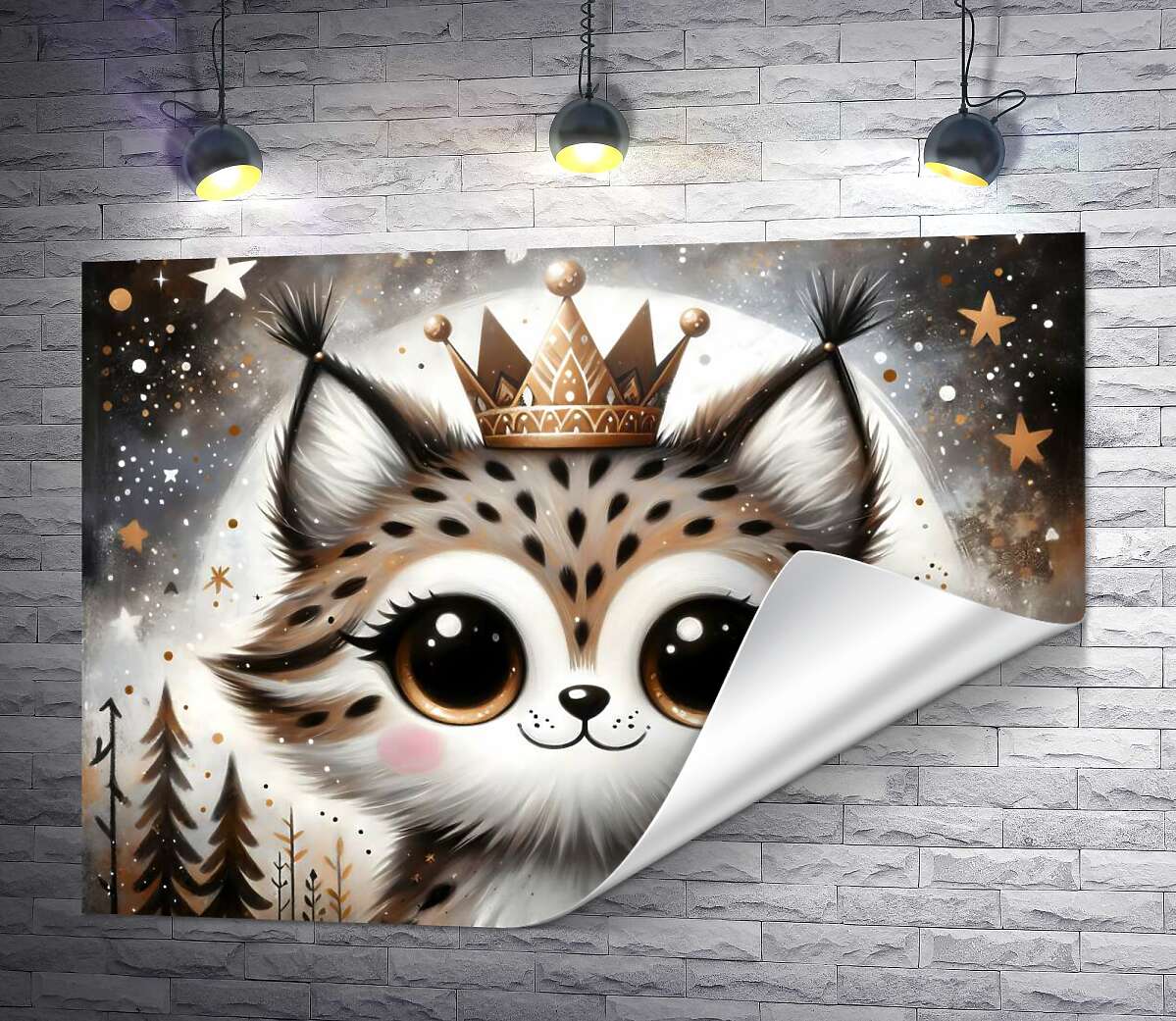 друк Милий кошеня в короні