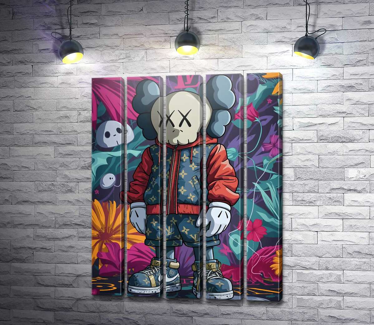 модульна картина Стильний персонаж Kaws (Модуль №26)