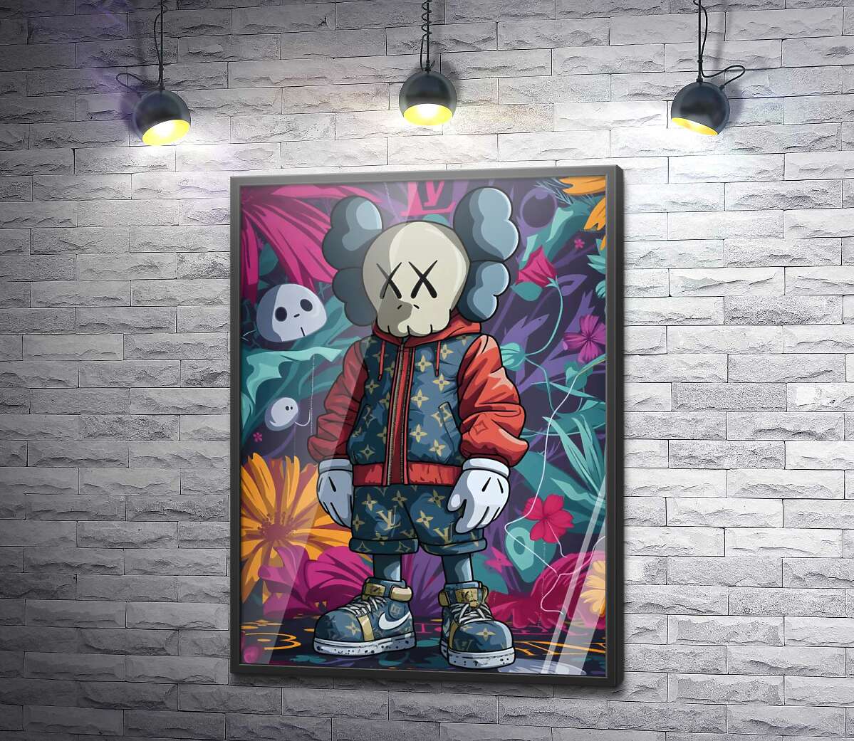 постер Стильный персонаж Kaws