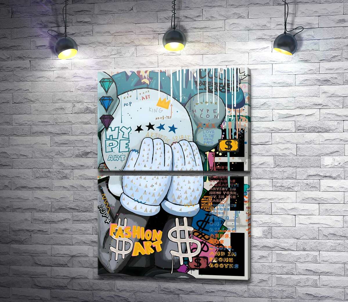 модульна картина Хайп арт: плакат з Kaws (Модуль №7)