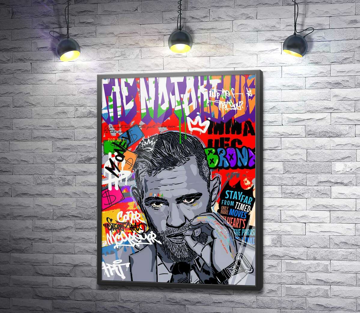 постер Коннор Макгрегор в поп-арт стилистике