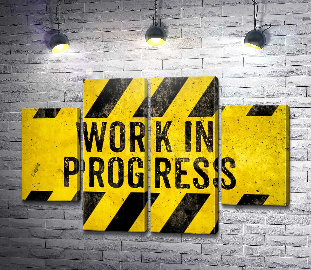модульна картина Вивіска "Work in progress" (Модуль №20)