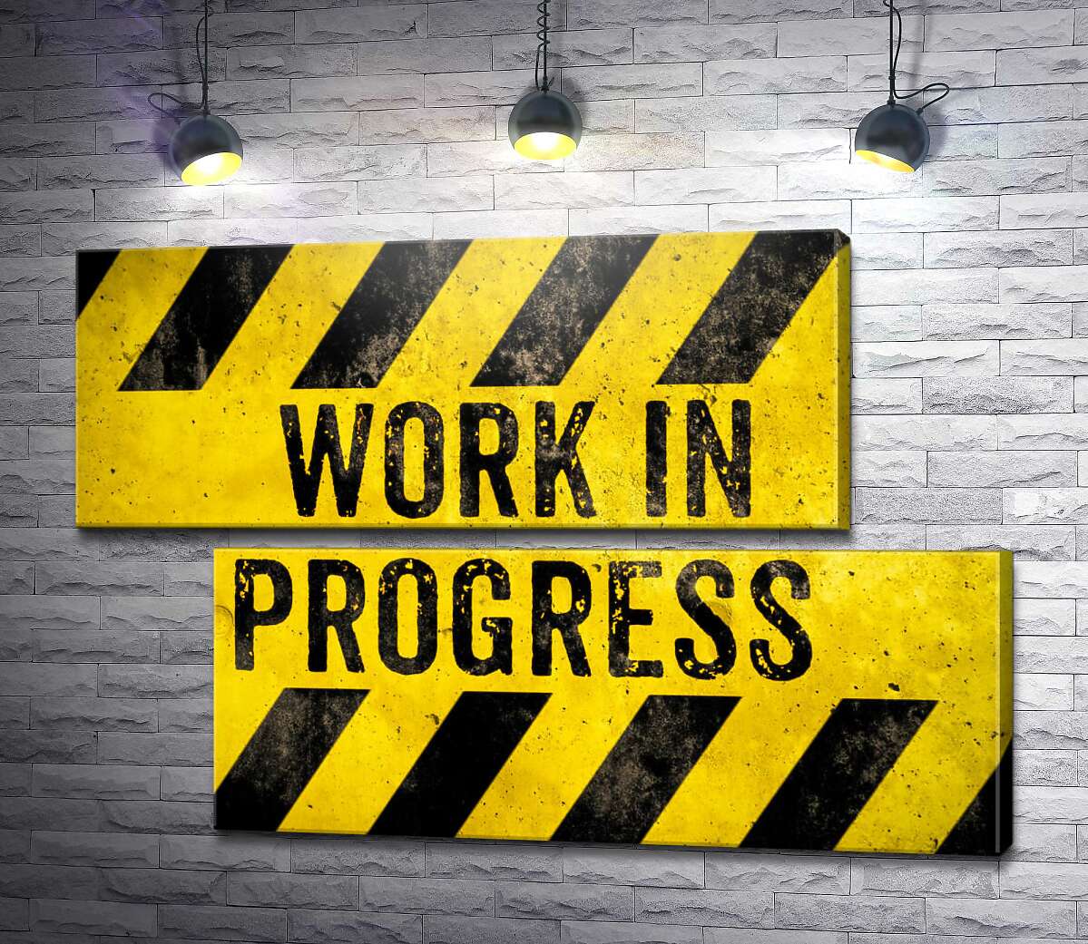модульна картина Вивіска "Work in progress" (Модуль №8)