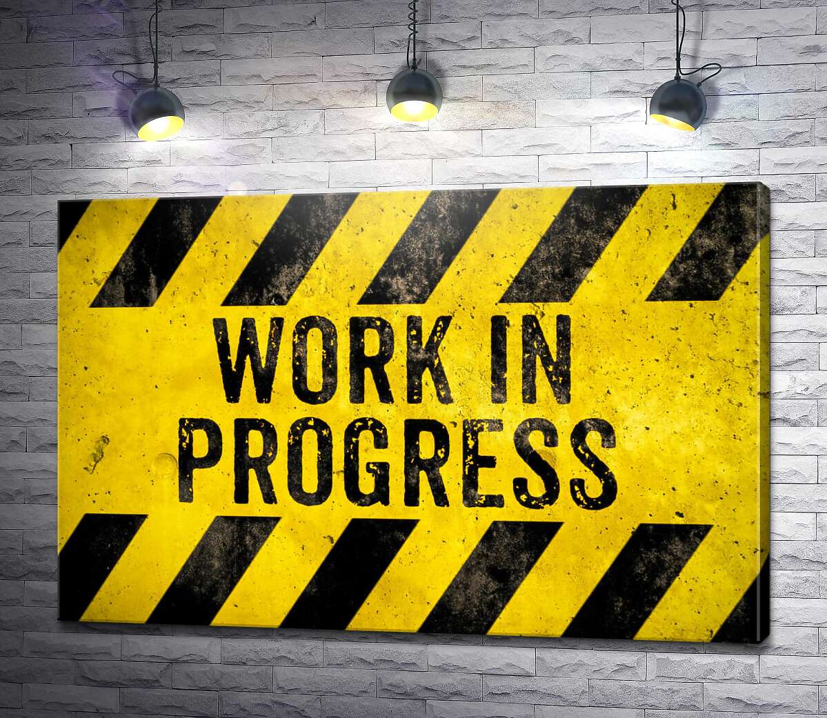 картина Вывеска "Work in progress"