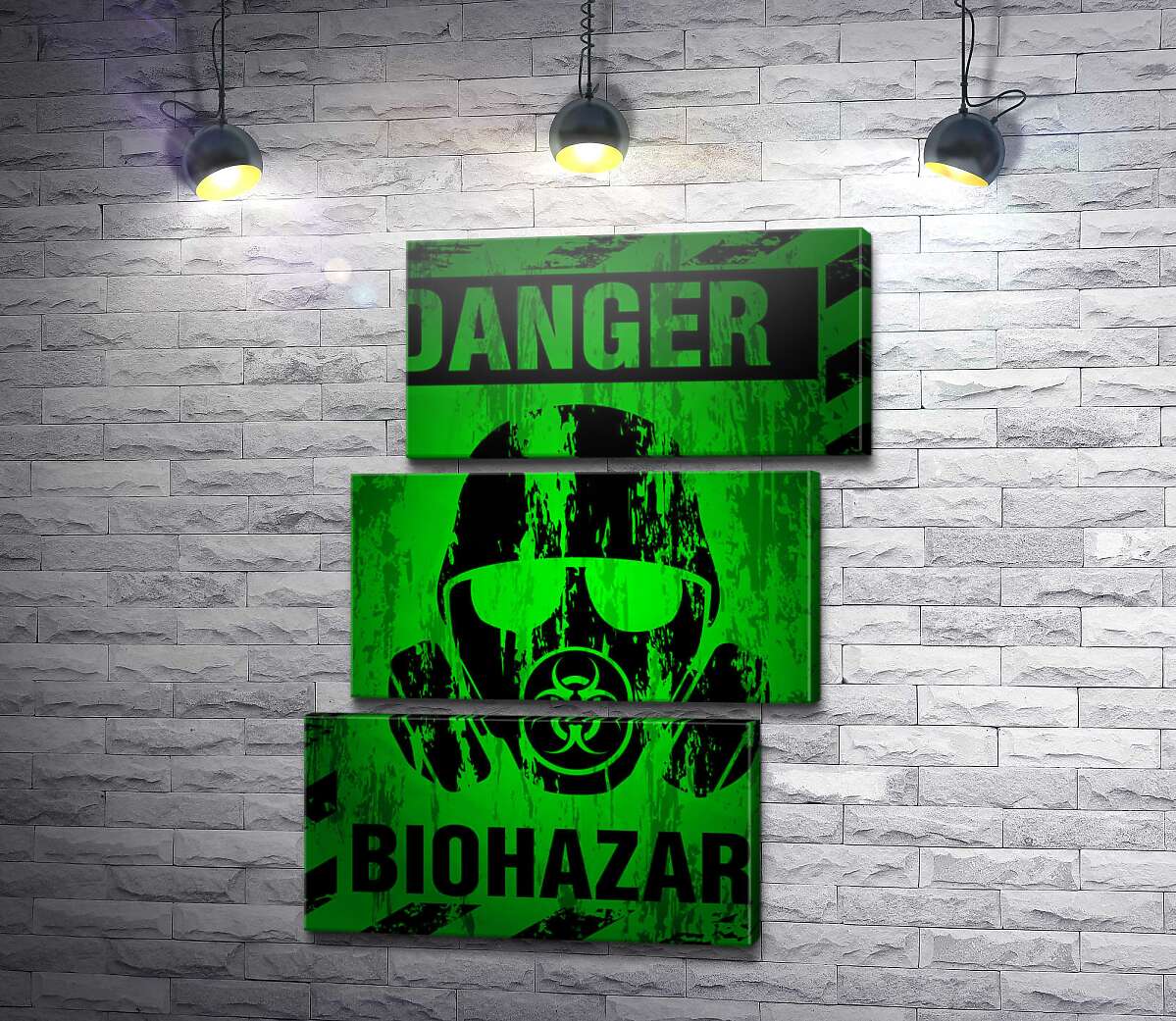 модульная картина Вывеска Biohazard (Модуль №17)
