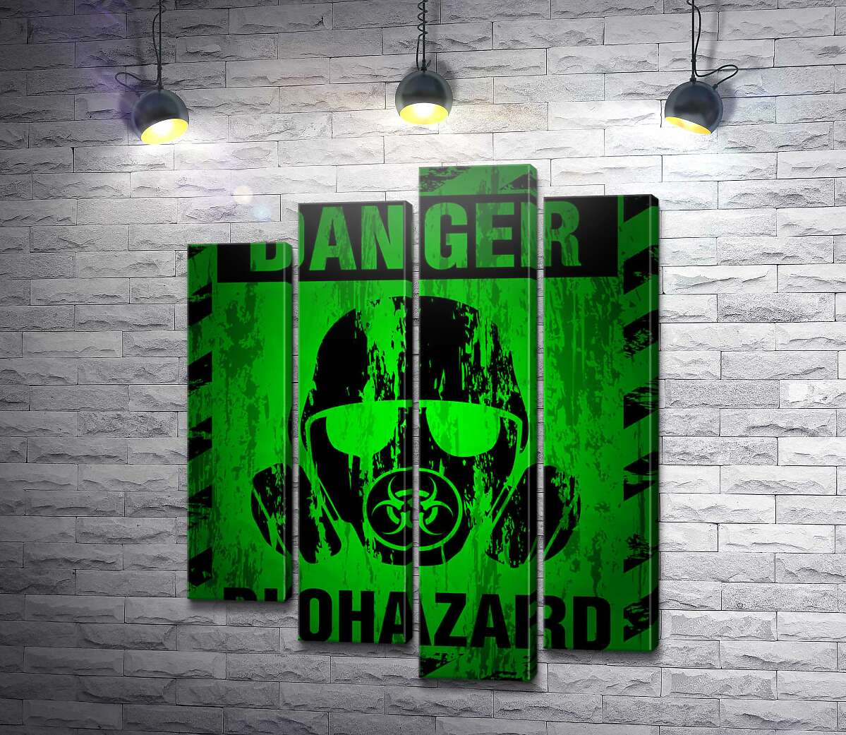 модульная картина Вывеска Biohazard (Модуль №3)