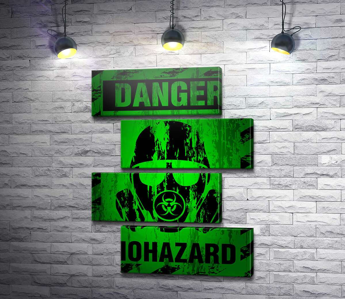 модульная картина Вывеска Biohazard (Модуль №23)