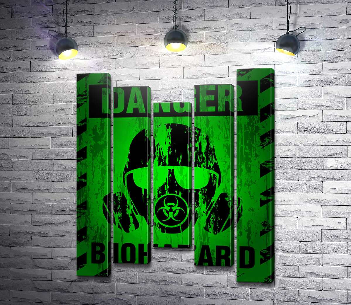 модульная картина Вывеска Biohazard (Модуль №27)