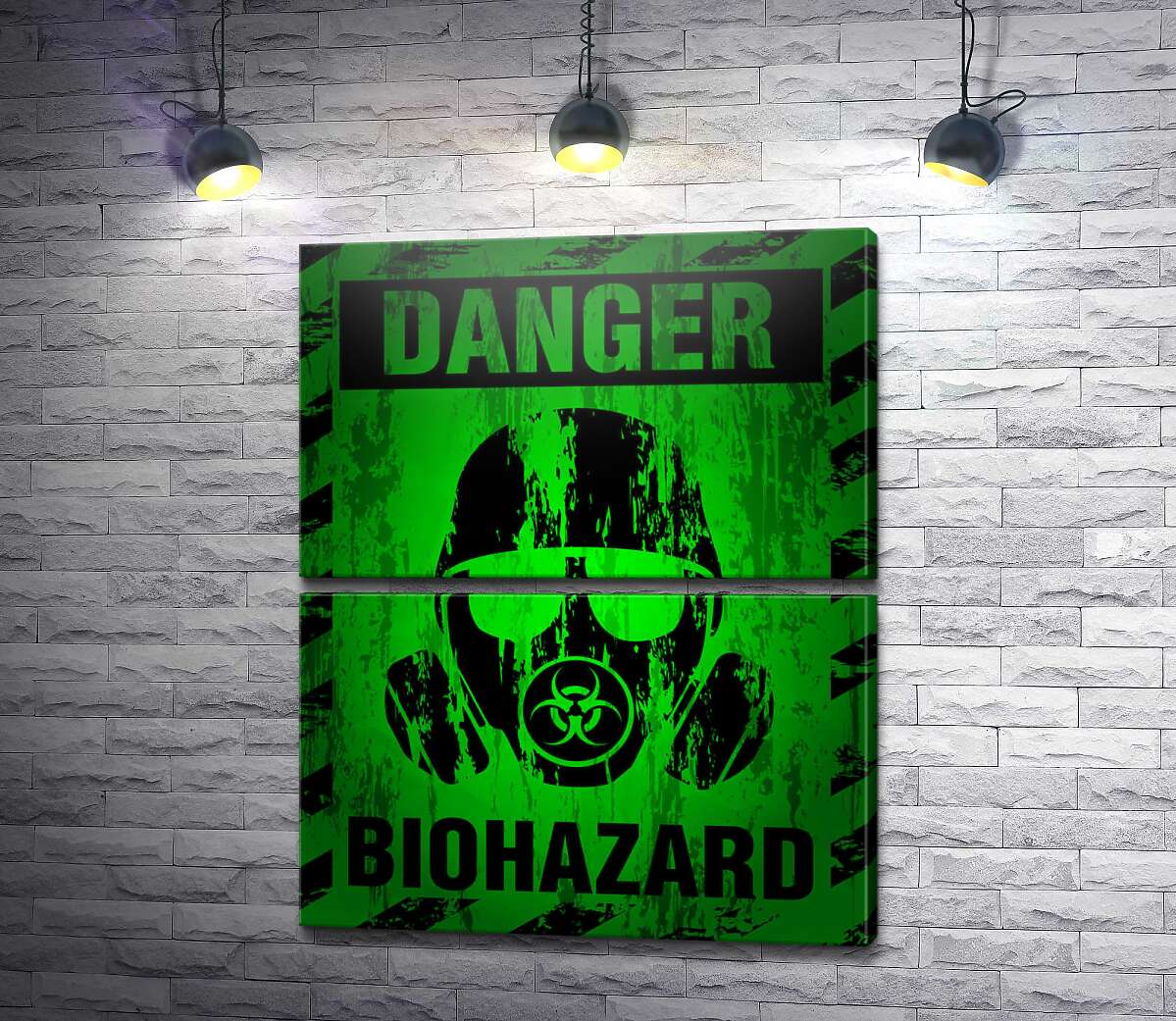 модульная картина Вывеска Biohazard (Модуль №7)
