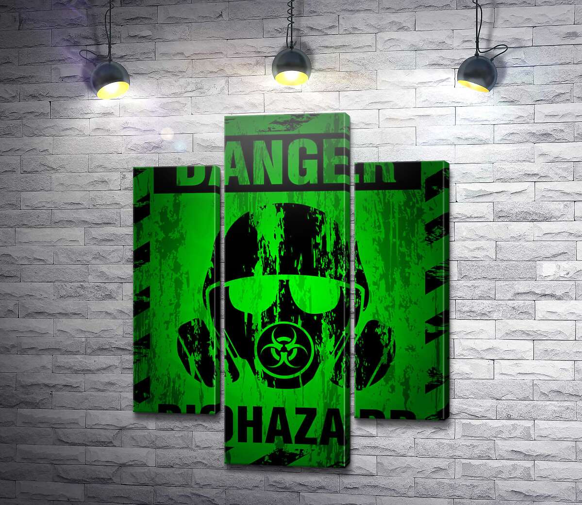 модульная картина Вывеска Biohazard (Модуль №10)