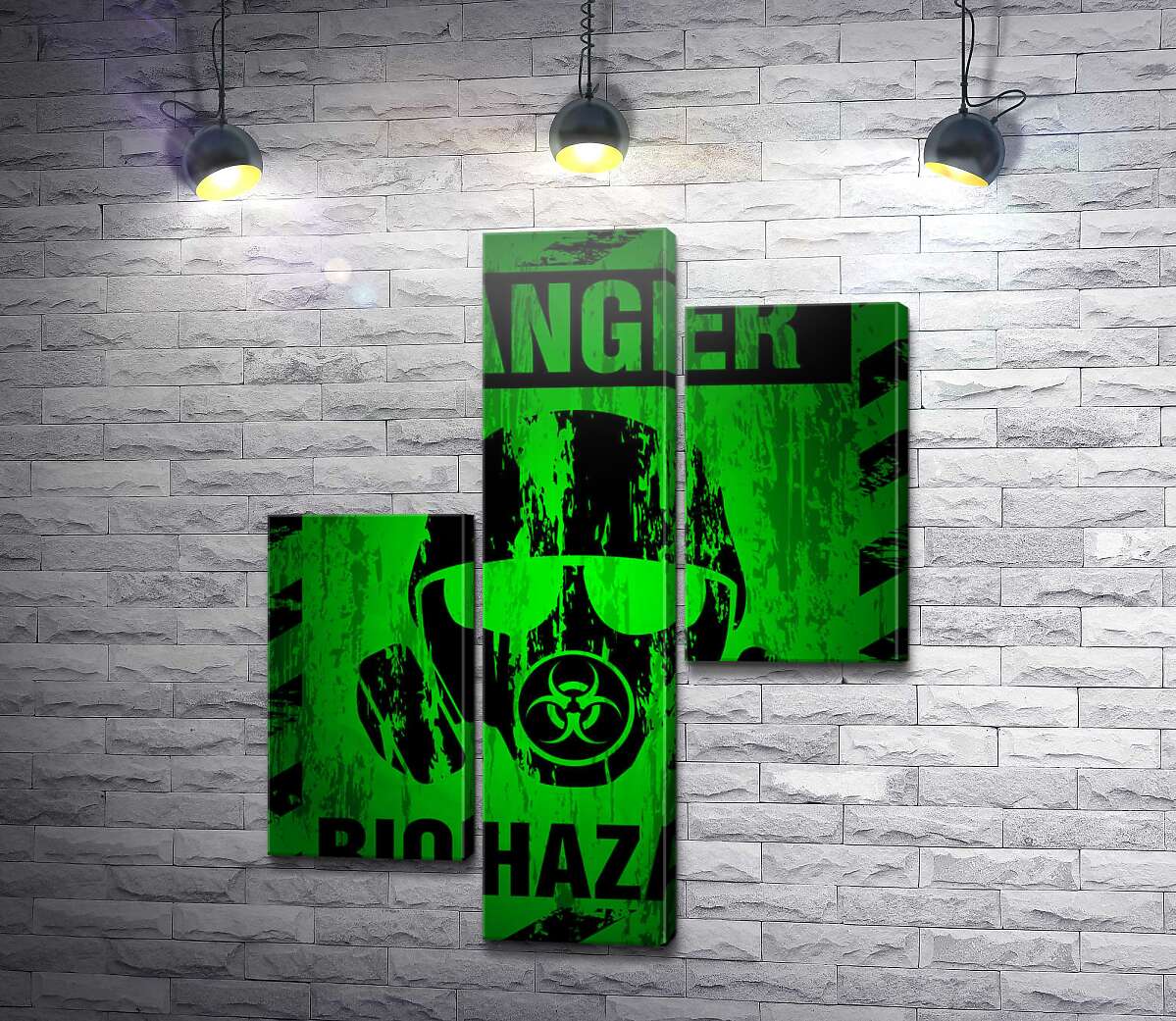 модульная картина Вывеска Biohazard (Модуль №12)