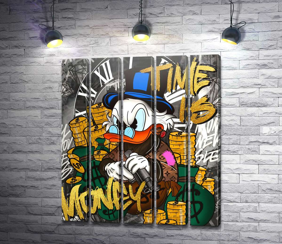 модульна картина Time is money: Гангстер Скрудж та гроші (Модуль №26)