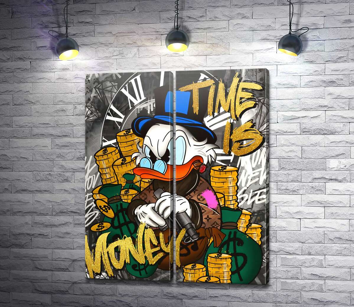 модульна картина Time is money: Гангстер Скрудж та гроші (Модуль №6)