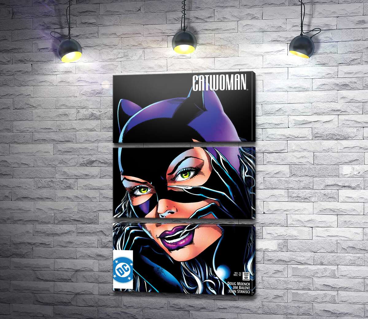 модульная картина Женщина-кошка из комиксов DC (Модуль №15)