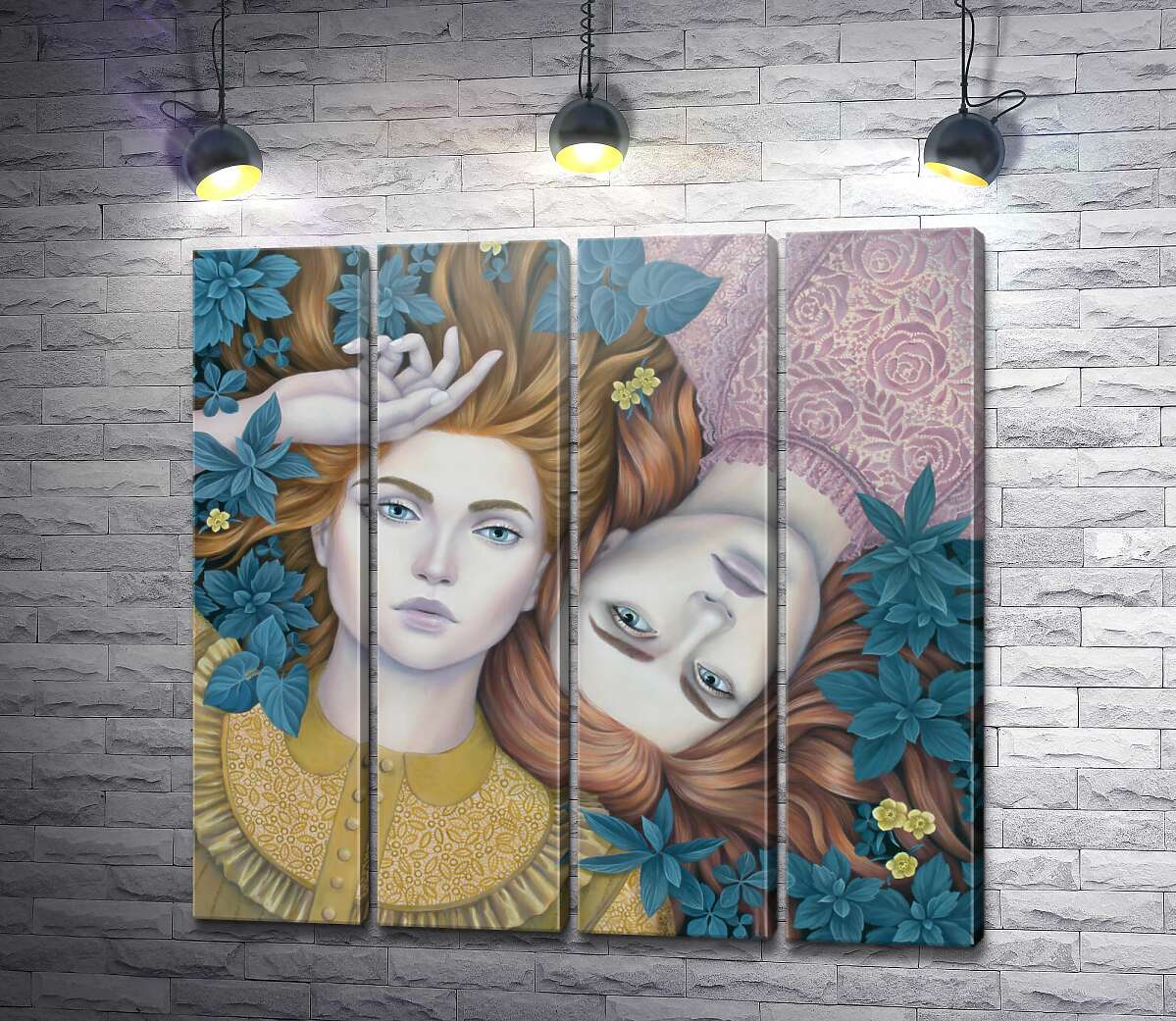 модульна картина Дві блакитноокі дівчини (Модуль №24)