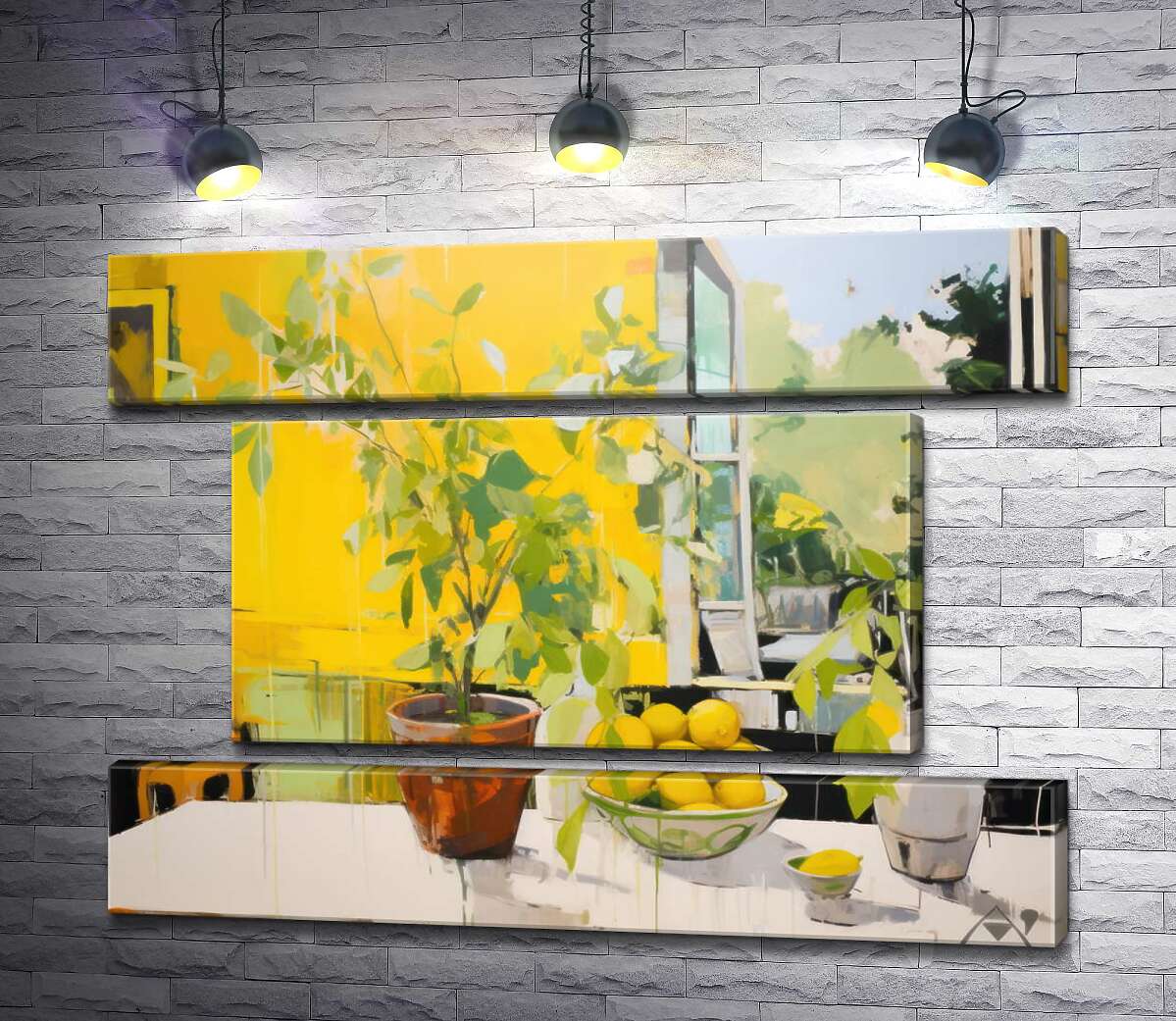 модульна картина Кімната з лимонами (Модуль №18)