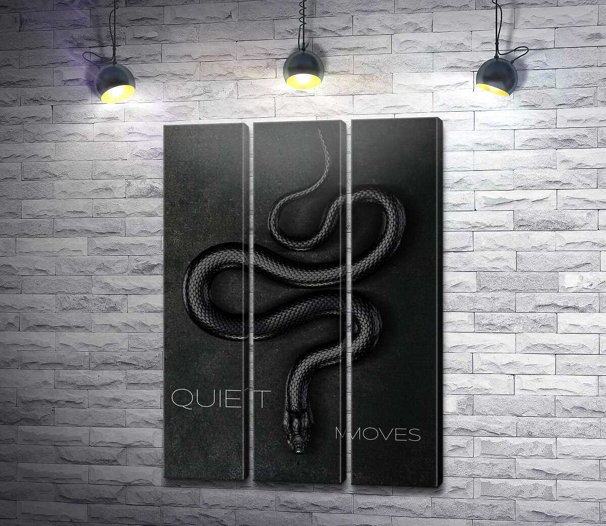 модульная картина Quiet Moves - плакат с черной змеей