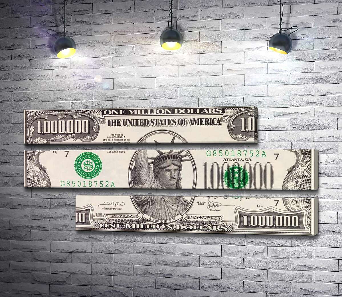 Модульная картина Миллион долларов (Модуль №16)