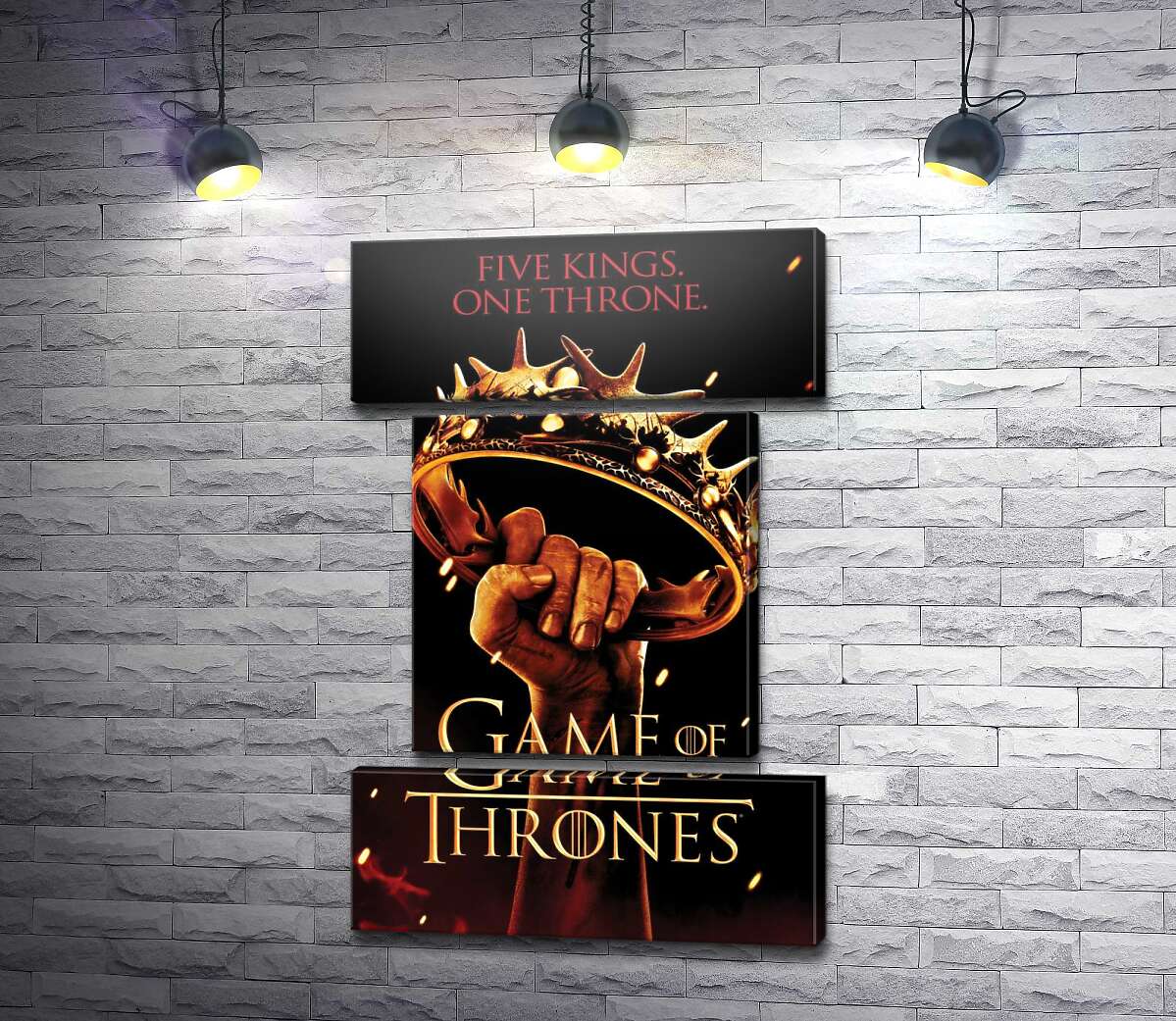 Модульная картина Постер к фильму Игра Престолов: Five Kings One Throne (Модуль №18)