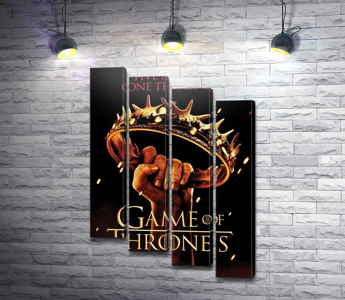 Модульна картина Постер до фільму Гра Престолів Five Kings One Throne (Модуль №19)