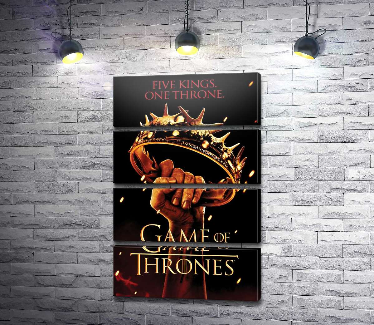 Модульная картина Постер к фильму Игра Престолов: Five Kings One Throne (Модуль №22)