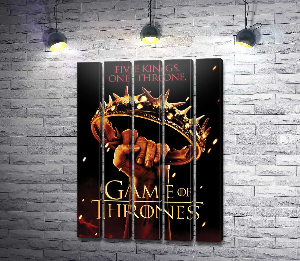 Модульная картина Постер к фильму Игра Престолов: Five Kings One Throne (Модуль №26)