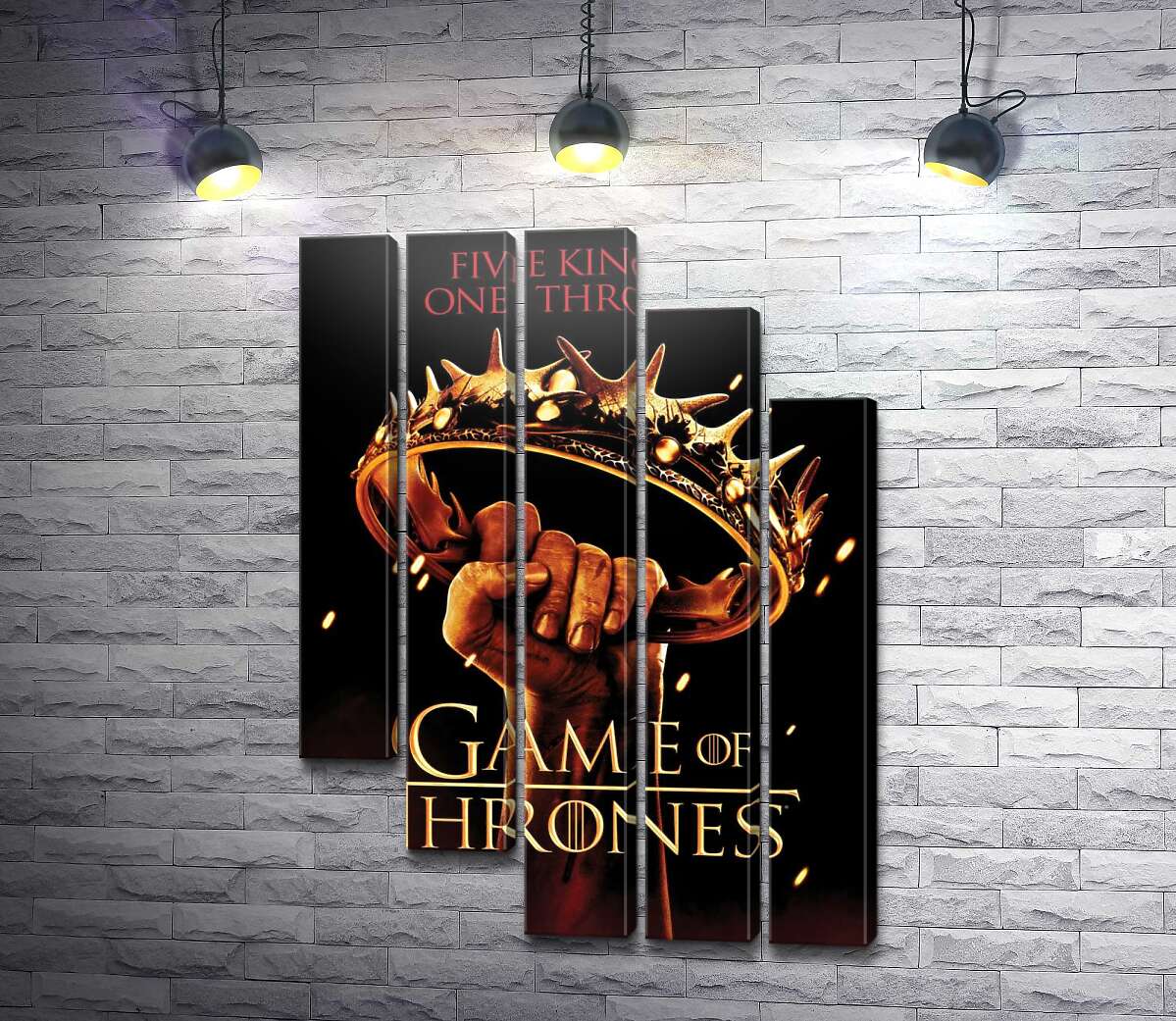 Модульная картина Постер к фильму Игра Престолов: Five Kings One Throne (Модуль №28)