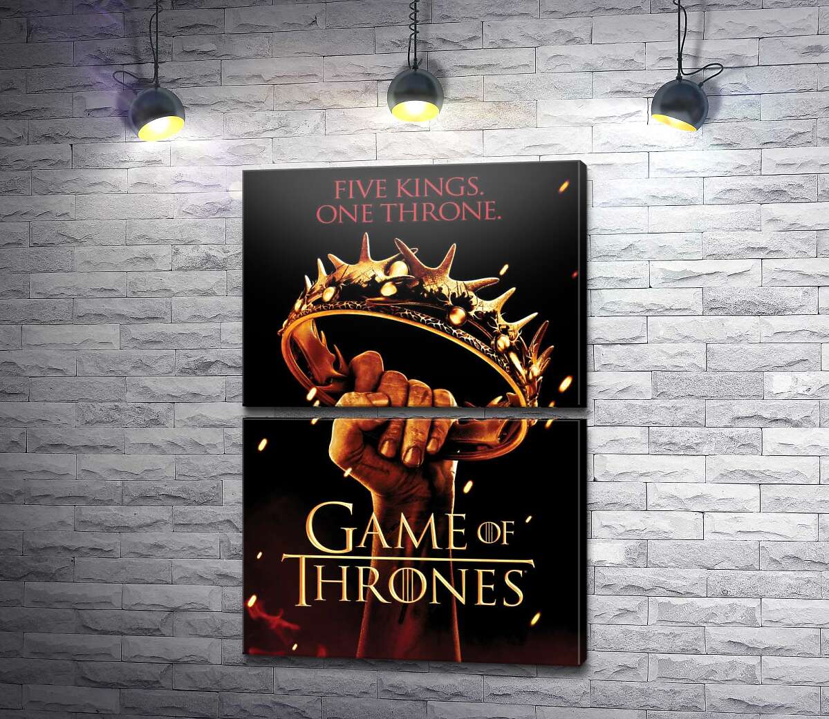 Модульна картина Постер до фільму Гра Престолів Five Kings One Throne (Модуль №7)